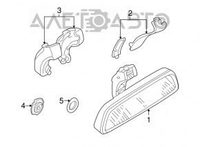 Oglindă interioară cu auto-întunecare pentru BMW X5 E70 07-13, cu control.