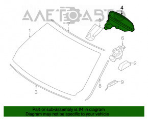 Oglindă interioară BMW 3 F30 12-18 neagră, cu auto-întunecare, Home link