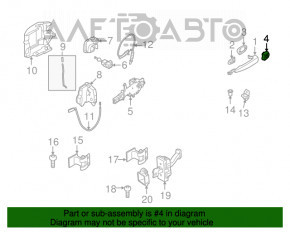 Maner exterior de blocare, stânga față, BMW X5 E70 07-13, fără cheie