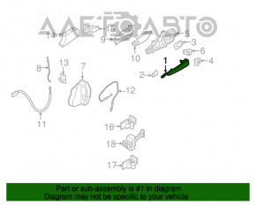 Ручка двери внешняя передняя левая BMW X3 F25 11-17