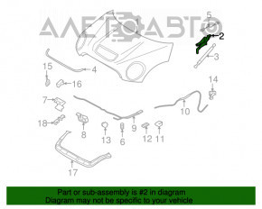 Петля капота правая Mini Cooper Clubman R55 07-14