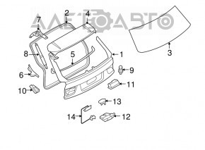 Buton de deblocare portbagaj BMW 3 F30 12-18 pentru camera retrovizoare nou original OEM