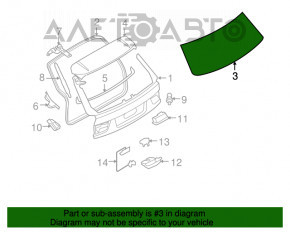 Geam spate portbagaj BMW X5 E70 07-13