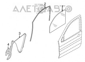 Уплотнитель стекла передний левый BMW X5 E70 07-13