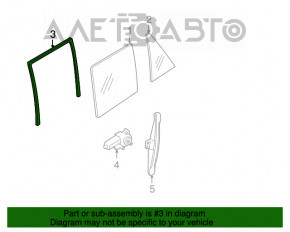 Garnitura de etanșare a geamului din spate, dreapta, interior, pentru BMW X5 E70 07-13