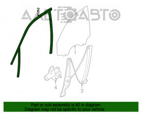 Уплотнитель стекла передний левый BMW 3 F30 12-18
