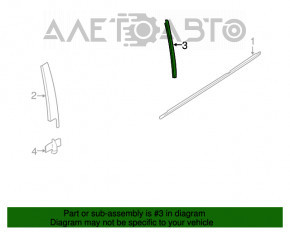 Panoul lateral spate stânga spate al ușii BMW 3 F30 12-18