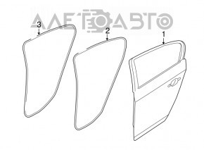 Уплотнитель двери задней правой BMW 3 F30 12-18