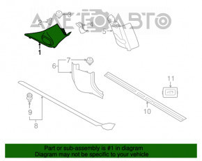 Capacul suportului frontal stânga superior Mini Cooper F56 3d 14-