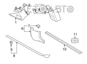 Capacul suportului frontal stânga superior Mini Cooper F56 3d 14-