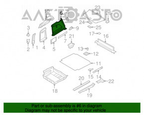 Capotă arc roată față stânga BMW X5 E70 07-13 neagră