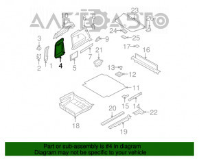 Обшивка арки задняя левая BMW X5 E70 07-13 черная