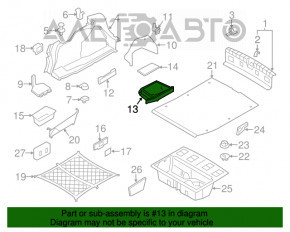 Tava portbagajului pentru unelte BMW 3 F30 12-18 cu capac, zgârieturi, ștersături.