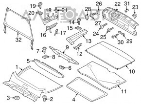 Capacul portbagajului Mini Cooper Countryman R60 10-16