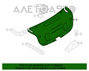 Capacul portbagajului BMW 3 F30 4d 12-18 negru