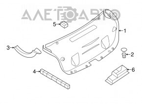 Capacul portbagajului BMW 3 F30 4d 12-18 negru