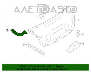 Накладка петли крышки багажника правая BMW 3 F30 12-18