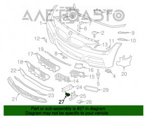 Suportul de cadru frontal dreapta BMW 3 F30 12-18