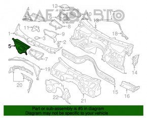 Capacul stergatoarelor de parbriz stanga BMW 3 F30 12-18