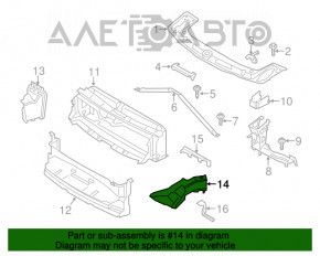 Conducta de aerisire a frânelor stânga BMW 3 F30 12-18 ruptă.