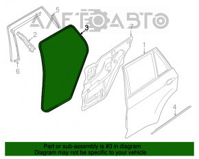 Уплотнитель двери задней левой BMW X5 E70 07-13