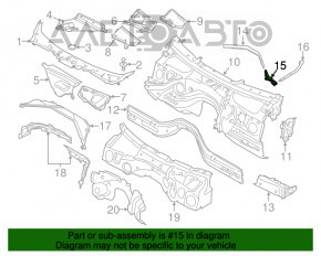 Уплотнитель капота левый BMW 3 F30 12-18