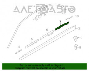 Suportul barei de protecție din spate dreapta pentru BMW 3 F30 12-18 nu este disponibil