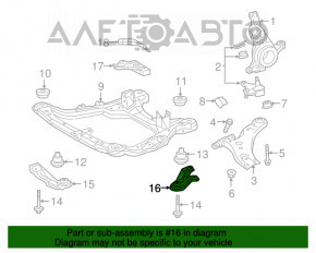 Capacul de protecție a roții din față, stânga spate, pentru Toyota Highlander 14-19.