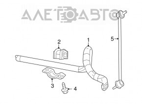 Stabilizatorul frontal pentru Jeep Compass 11-16, 24 mm