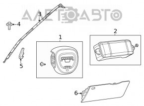 Airbagul pentru scaunul drept al Jeep Grand Cherokee WK2 11-21