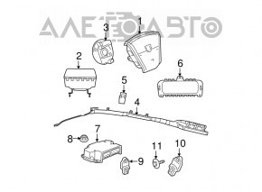 Подушка безопасности airbag пассажирская в торпеде Jeep Compass 11-16