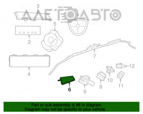 Airbagul pentru scaunul din stânga al Dodge Grand Caravan 11-20