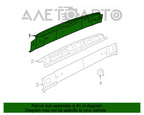 Panoul din spate al Dodge Grand Caravan 11-20, argintiu, cu ochelari.