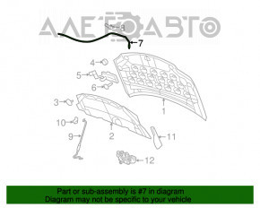 Cablu de deschidere a capotei Dodge Grand Caravan 11-20 cu mâner