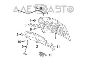 Suport de capot pentru Dodge Grand Caravan 11-20