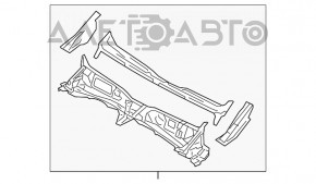 Paletă de ștergătoare metalică Subaru XV Crosstrek 13-17