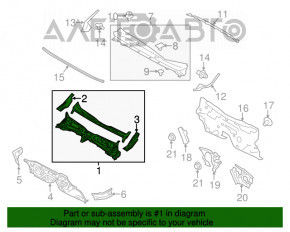 Paletă de ștergătoare metalică Subaru XV Crosstrek 13-17