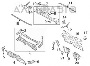 Paletă de ștergătoare metalică Subaru XV Crosstrek 13-17