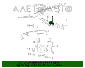 Trapezul de curățare a parbrizului cu motor pentru Dodge Grand Caravan 11-20