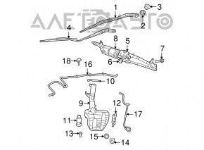 Trapezul de curățare a parbrizului cu motor pentru Dodge Grand Caravan 11-20