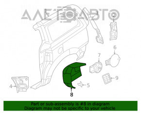 Aripa spate stânga Dodge Grand Caravan 11-20