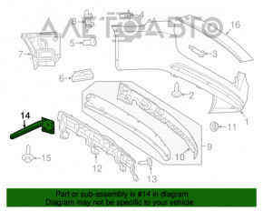 Suportul amplificatorului pentru bara spate dreapta Dodge Grand Caravan 11-20