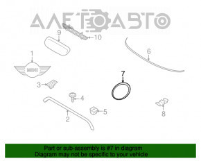 Grila farurilor de pe capota stanga Mini Cooper Clubman R55 07-14 nou OEM original