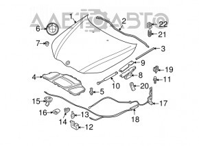 Emblema siglei capotei BMW X5 X6 E70 E71 07-13 nou OEM original