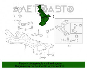 Butucul roții față dreapta Honda HR-V 16-22 cu capac de protecție.