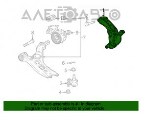 Butucul roții față dreapta Honda CRV 17-22 cu capac de protecție