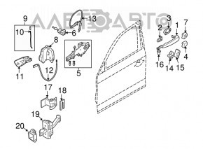 Mecanismul manetei ușii din față stânga BMW 335i e92 07-13