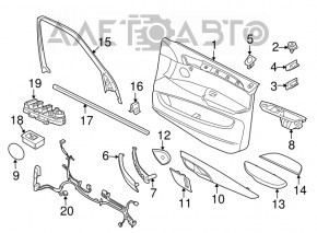 Cadru ușă interior față dreapta BMW X5 F15 14-18 Harman Kardon