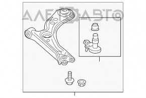 Рычаг нижний передний правый Honda HR-V 16-22