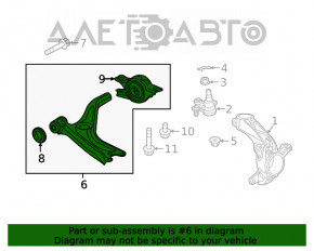 Maneta inferioară frontală stângă Honda Civic X FC 16- 1.5T